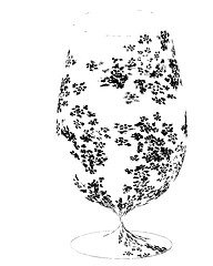 Image showing stylized wine glass for fault