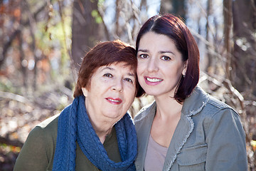 Image showing Portrait of Happy Adult Mother and Daughter