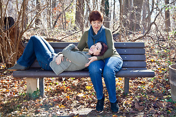 Image showing Portrait of Happy Adult Mother and Daughter