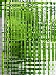 Image showing Green and white background of shining strips