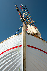 Image showing The front part of a fishingboat.