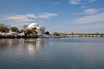 Image showing Washington DC Jefferson Memorial with Cherry Blossoms