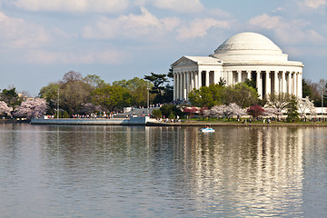 Image showing Washington DC Jefferson Memorial with Cherry Blossoms