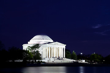 Image showing Jefferson Memorial in Washington DC at Dusk