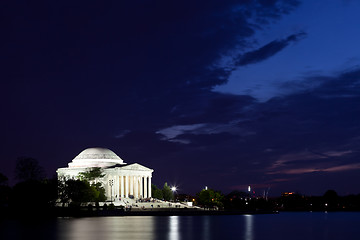 Image showing Jefferson Memorial in Washington DC at Dusk
