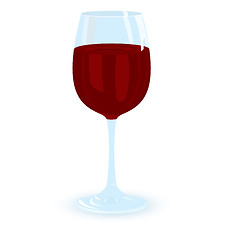 Image showing Glass of red wine Raster illustration