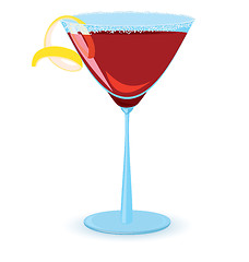 Image showing Cosmopolitan cocktail Raster illustration