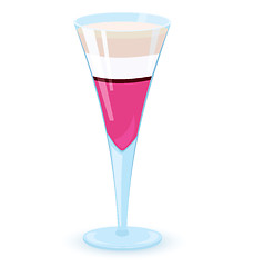 Image showing Layered  cocktail Raster illustration