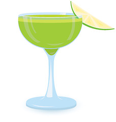 Image showing Green cocktail Raster illustration