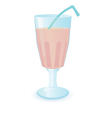 Image showing One milkshake Raster illustration