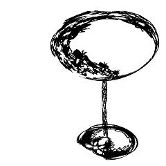 Image showing stylized wine glass for fault