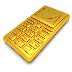 Image showing Gold phone