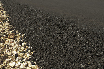Image showing Newly built asphalt road