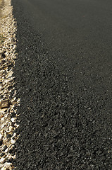 Image showing Newly built asphalt road