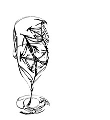 Image showing stylized wine glass for fault