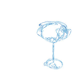 Image showing stylized wine glass for fault