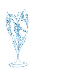 Image showing stylized wine glass for fault