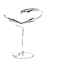 Image showing stylized wine glass for fault