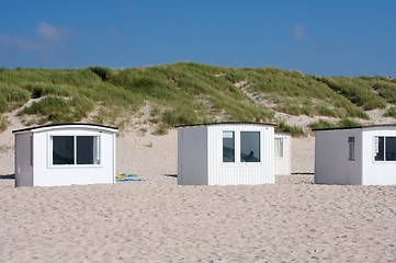 Image showing Small beach cottages