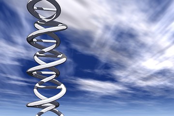 Image showing dna on sunny sky