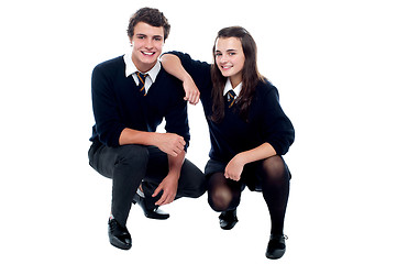 Image showing Girl resting hand on her friends shoulder