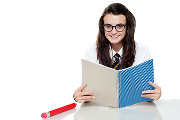 Image showing Intelligent student preparing for test