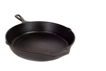 Image showing Heavy well worn cast iron skillet