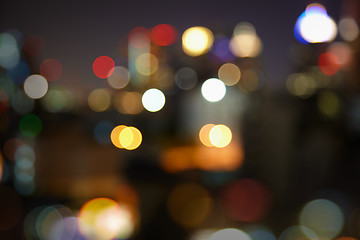 Image showing Blurred night city lights