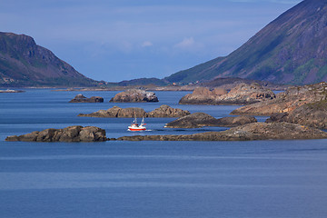 Image showing Rocky islands in fjord