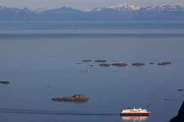 Image showing Passenger ship in Norwegian sea