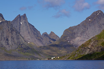 Image showing Fjord on Lofoten