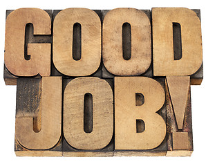 Image showing good job in wood type