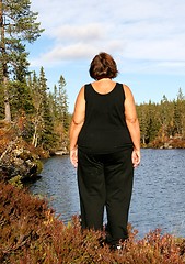 Image showing Obese woman