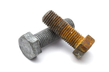 Image showing Rusty nut and bolt