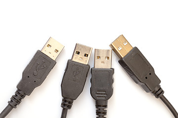 Image showing Heap USB Jacks