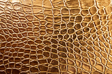 Image showing Tint Golden Crocodile Skin Texture