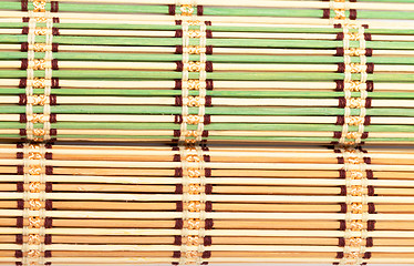 Image showing Green and Yellow Bamboo Matt