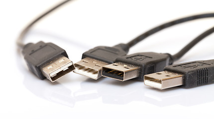 Image showing Heap USB Jacks