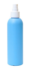 Image showing Blue Plastic Bottle with Spray