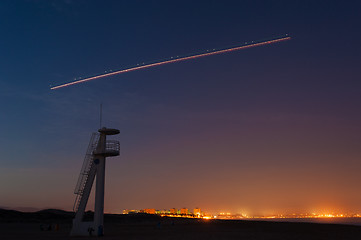 Image showing Takeoff at night