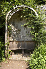 Image showing alcove and arbour in a garden