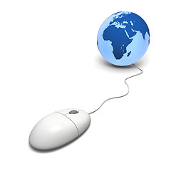 Image showing Mouse connected to world