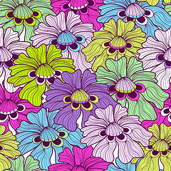 Image showing Seamless floral spotty pattern