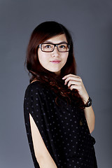 Image showing Asian businesswoman with glasses