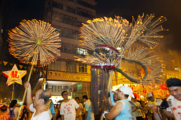 Image showing Tai Hang Fire Dragon Dance 2012