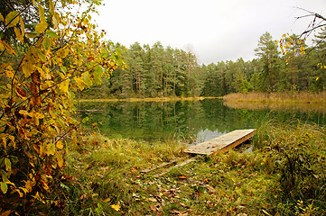 Image showing Bridge on a pond