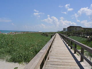 Image showing road to beach