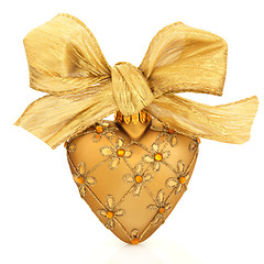 Image showing Gold Bauble Decoration