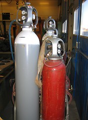 Image showing Gas containers