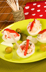 Image showing Stuffed eggs